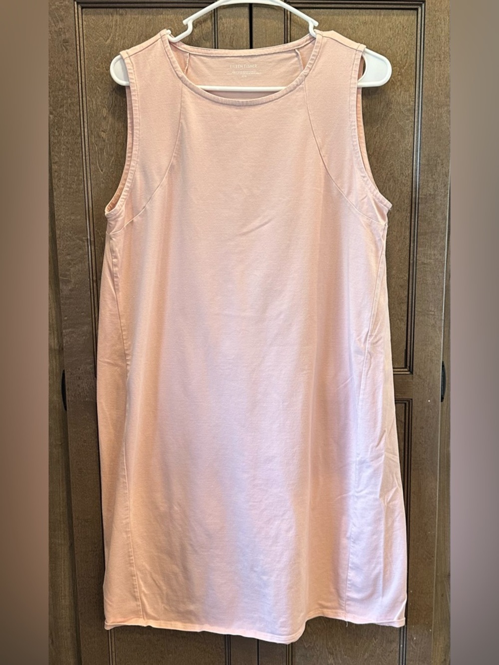 Eileen Fisher Womens Powder Pink Crewneck Knee Length Dress Size Medium